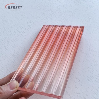 Two Tones Red Laminated Glass