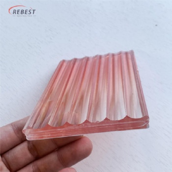 Two Tones Red Laminated Glass