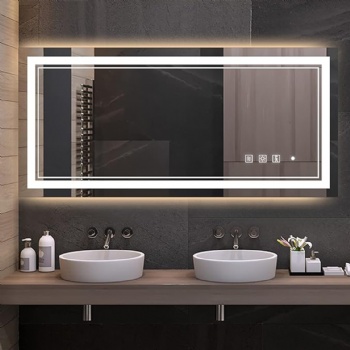 Modern Luxury Rectangle backlit lighting Bathroom Vanity Led Mirror