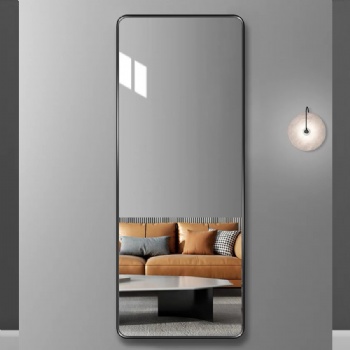 Retangle Blush Black Aluminum Framed Wall Mirror