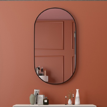 Runway Shape Oval Framed Hairdressing Mirror